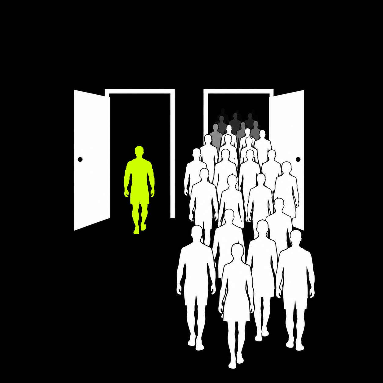 $BELIEVE two doors meme